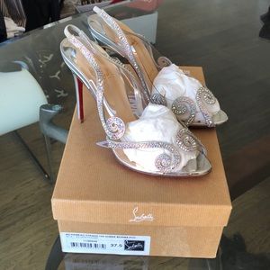 Louboutin Cinderella sling back heels